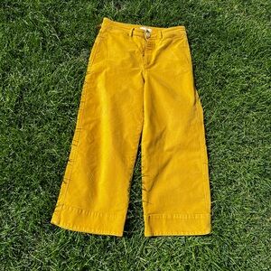Loft high waist wide leg yellow pants